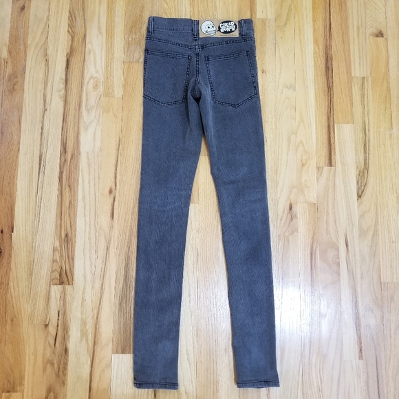 Cheap Monday Gray Grey 45 Min Stone Wash Skinny Jeans Pants Size 24 Like New - Picture 4 of 8